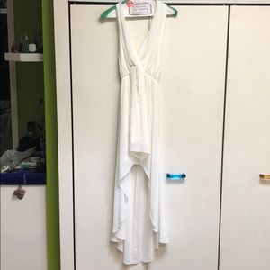 White High Low Dress Size S/M
